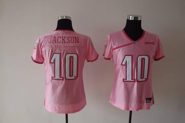 Eagles #10 DeSean Jackson Pink Women's Be Luv'd Stitched NFL Jersey
